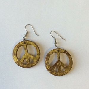 Peace sign earrings